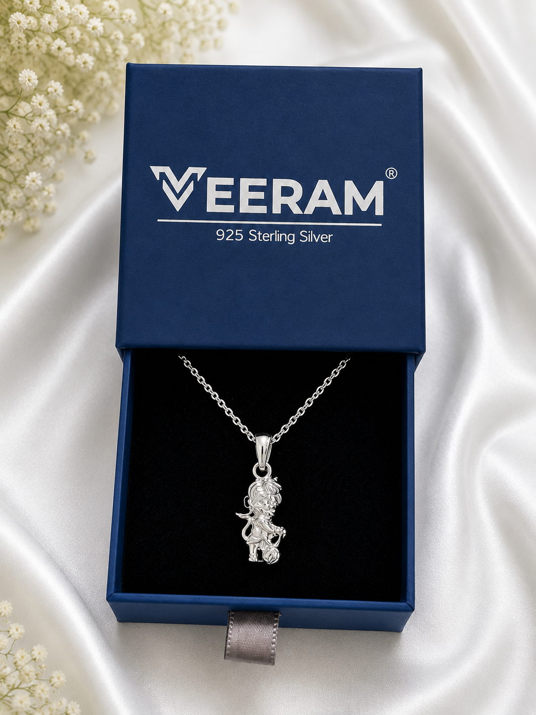 Bal Hanuman Silver Pendant