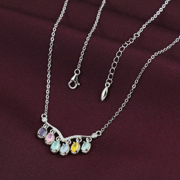 Silver Rainbow Drape Pendant