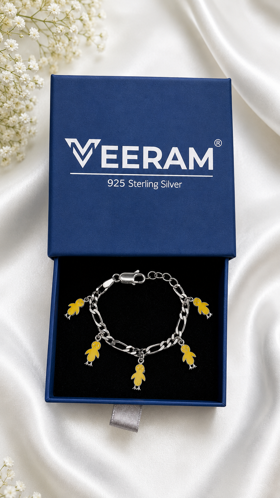 Silver Quack Charm Bracelet