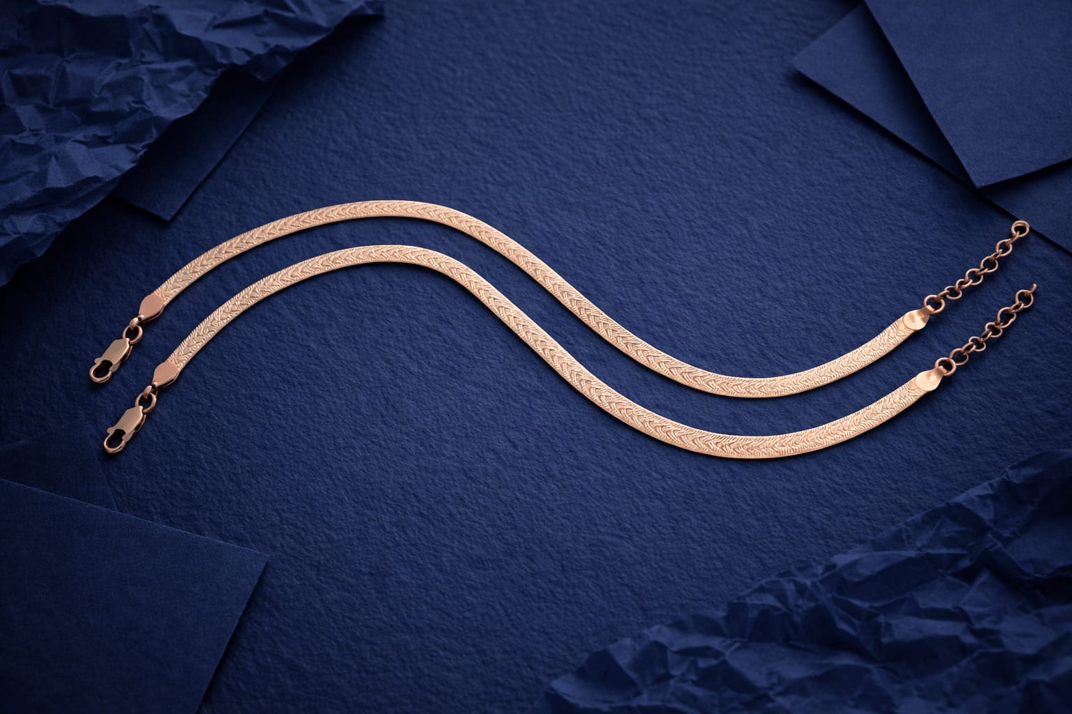 Rose Glow Engraved Anklet