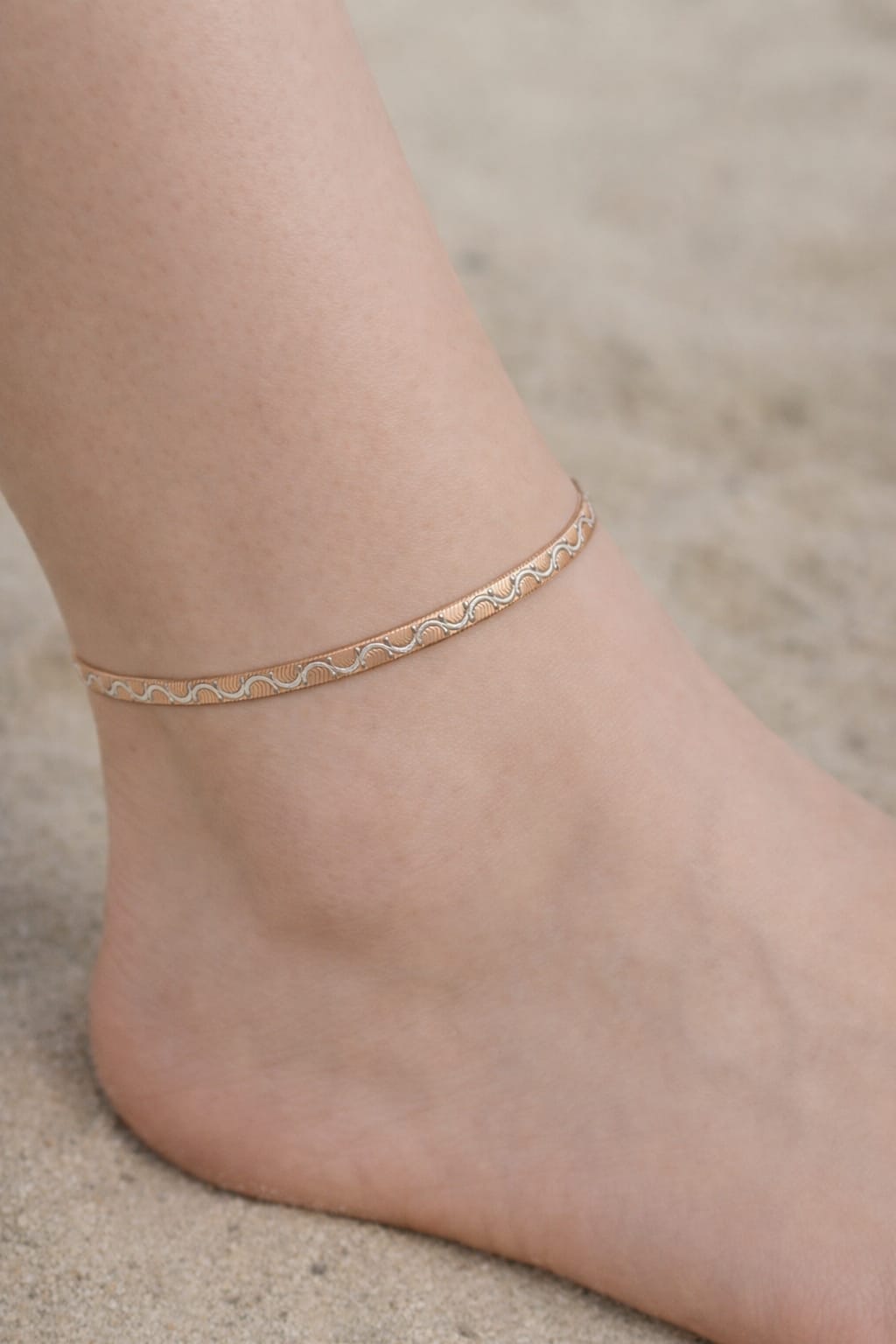 Rose Wave Designer Anklet
