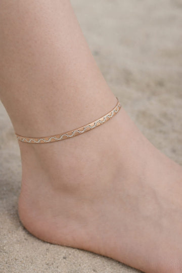 Rose Wave Designer Anklet