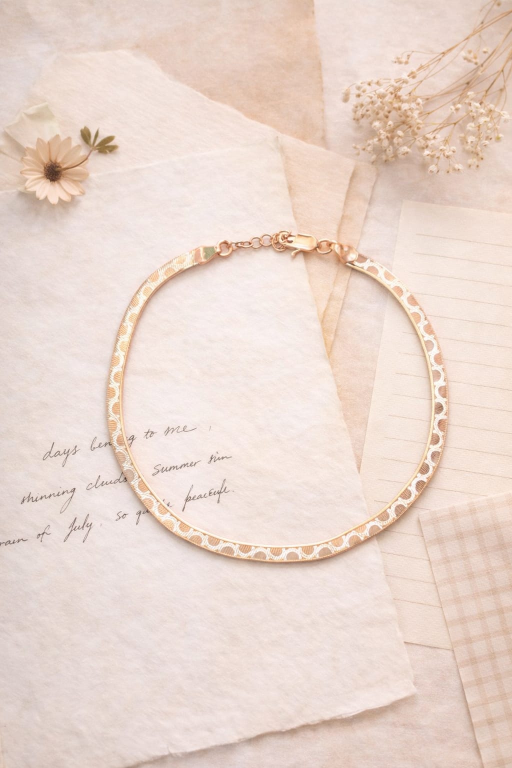 Rose Wave Designer Anklet