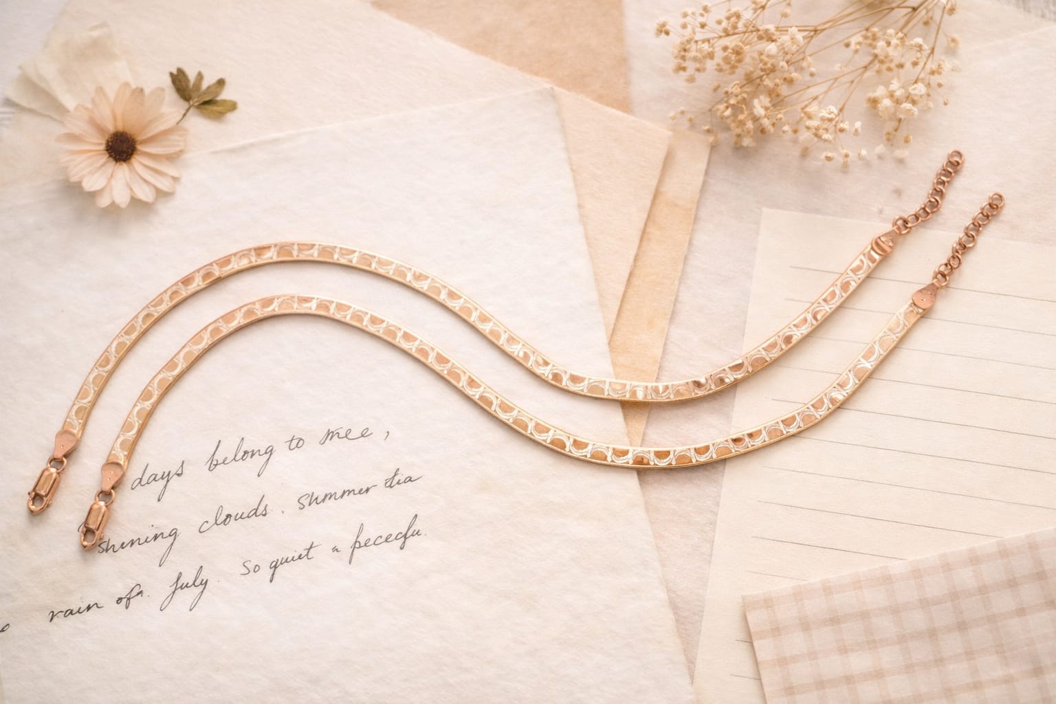 Rose Wave Designer Anklet