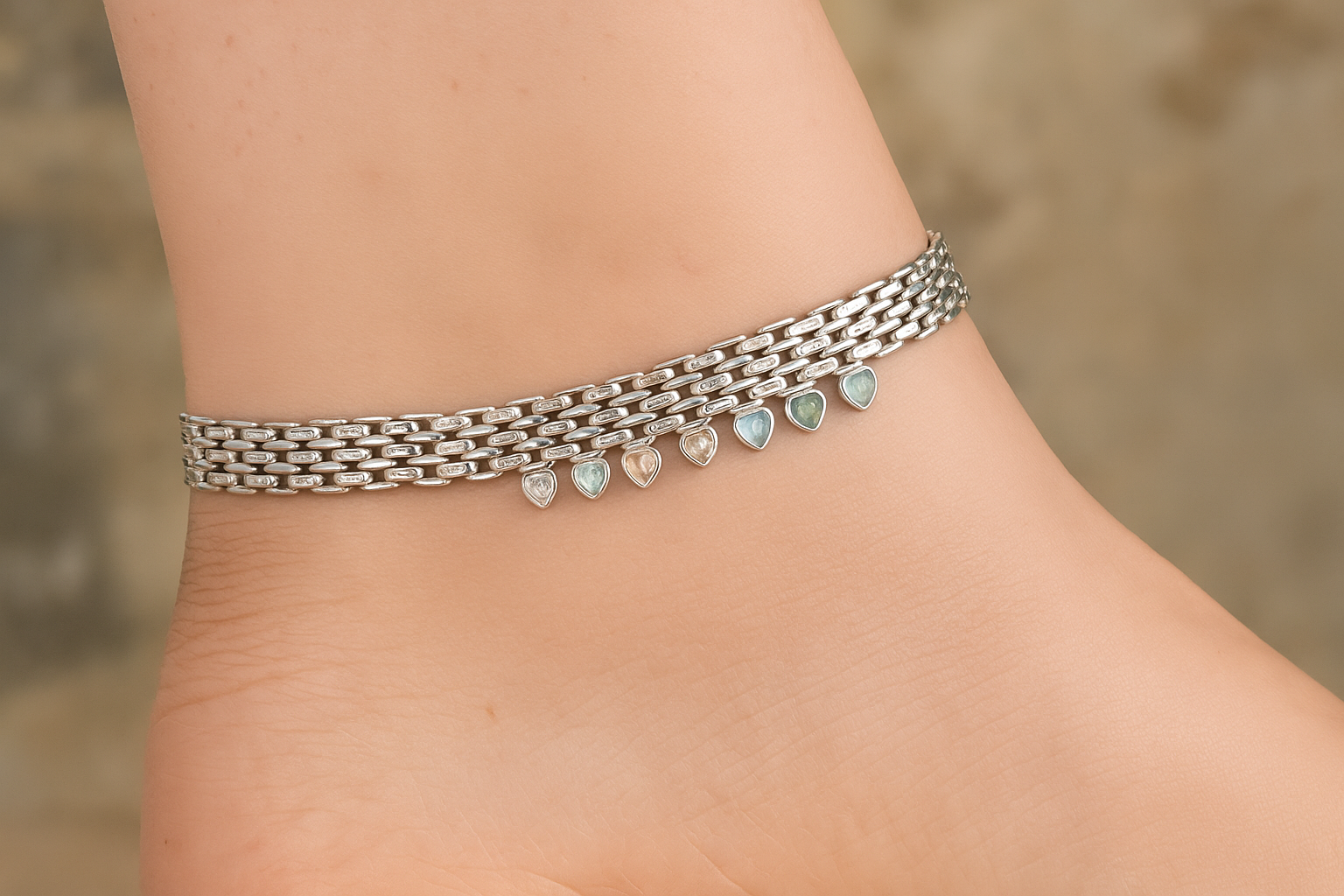 Silver Lining Anklet