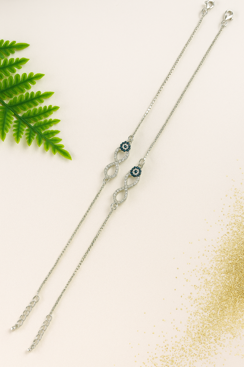 Infinity Bloom Silver Anklet