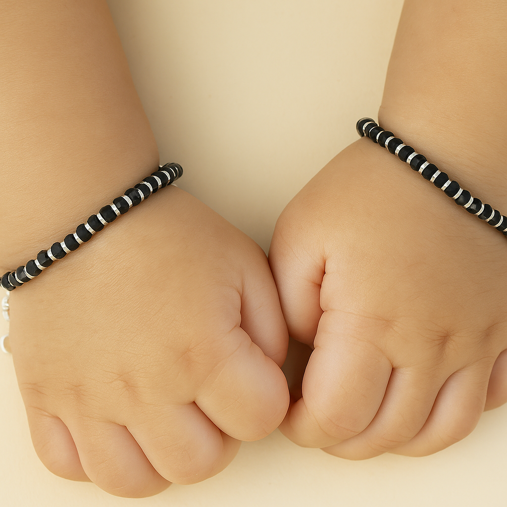 Silver Adjustable Baby Nazariya Set