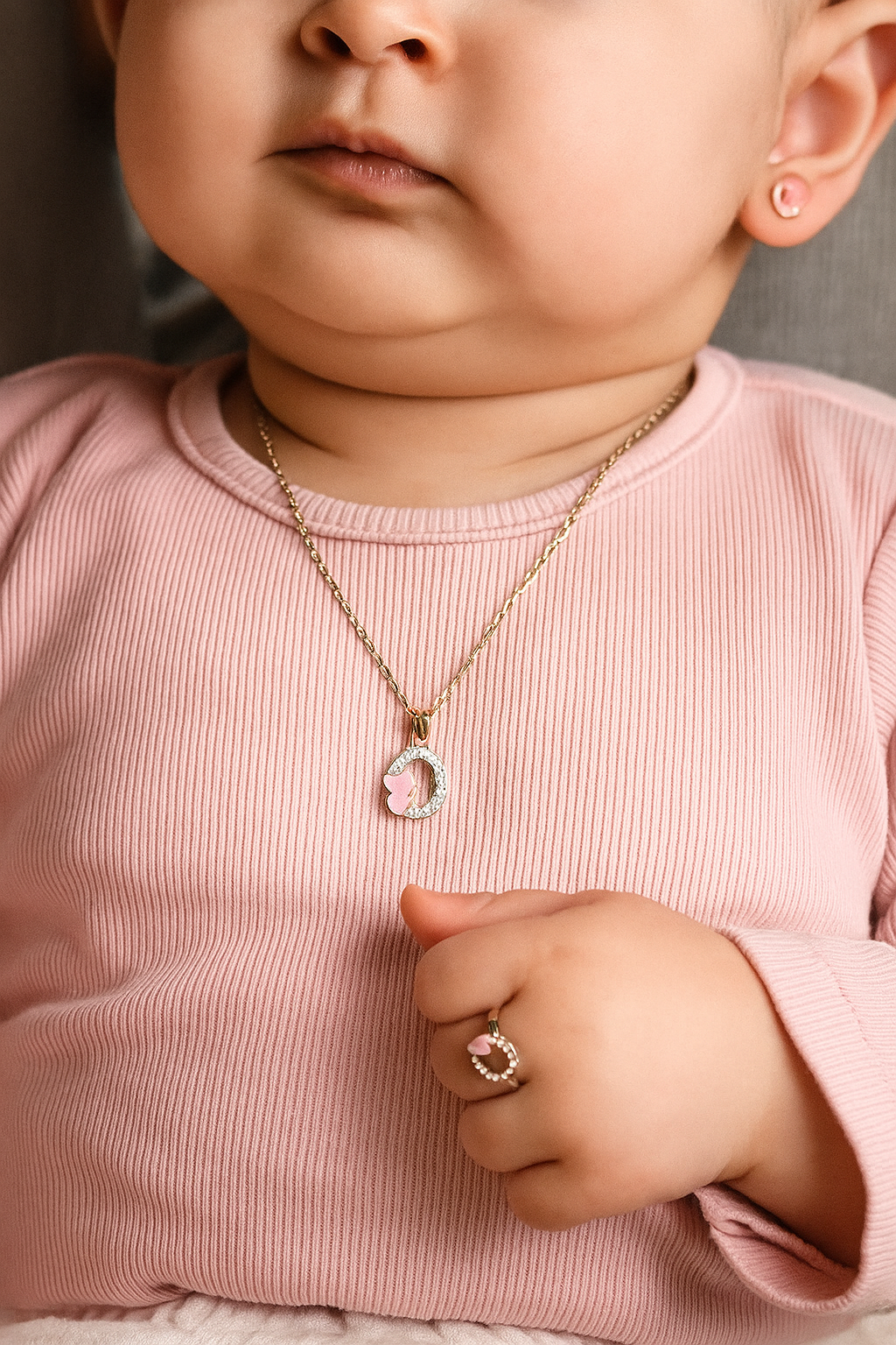 Silver Baby Cute Pendant Set