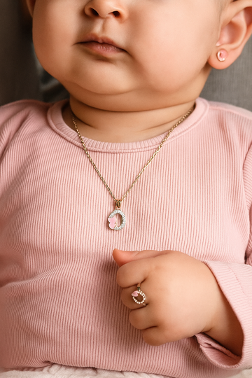 Silver Baby Cute Pendant Set