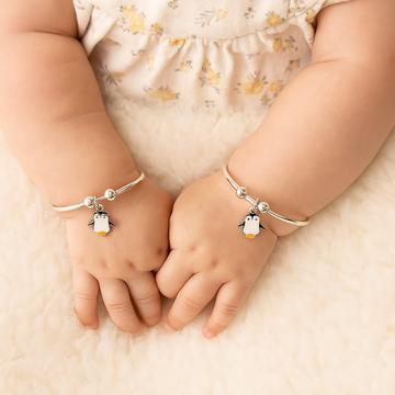Silver Baby Adjustable Polar Playmates Kada Set