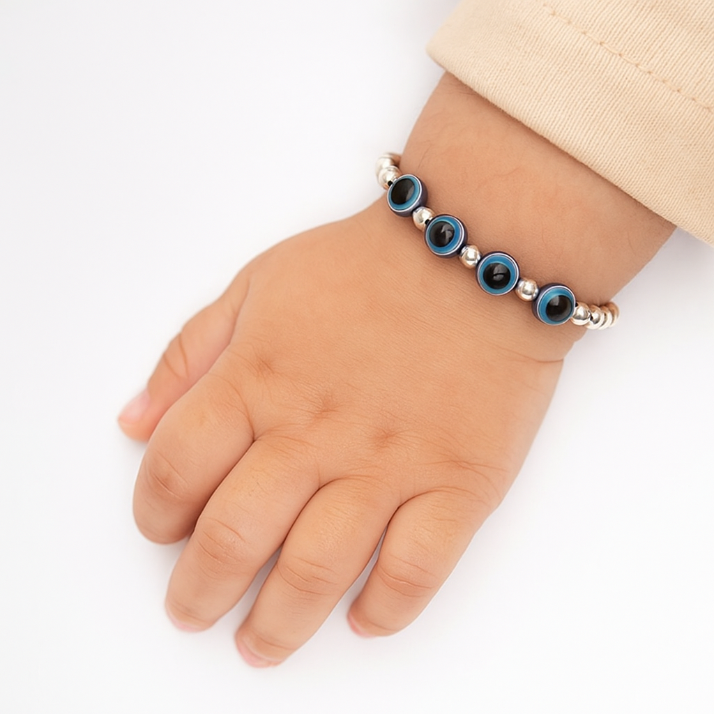Silver Evil Eye Baby Nazariya Set