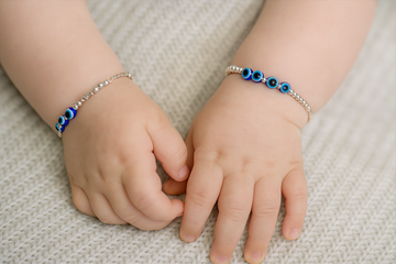 Silver Evil Eye Baby Nazariya Set