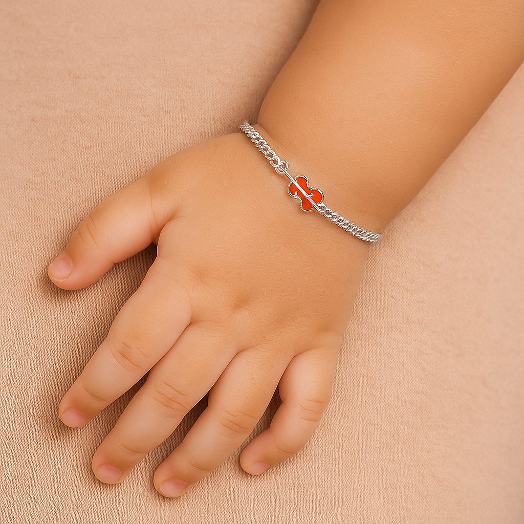 Pure Silver Guitar Baby Bracelet