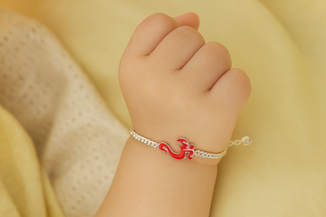 Pure Silver Om Baby Bracelet