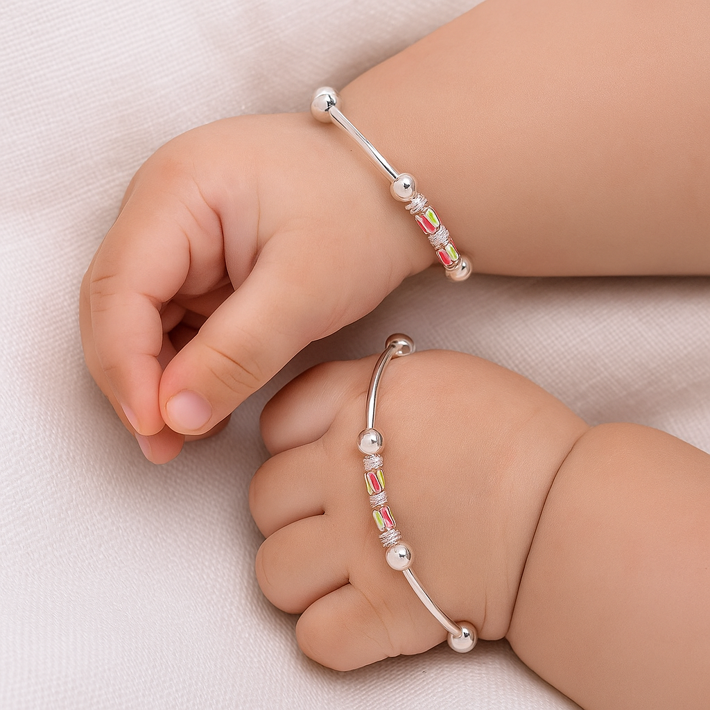 Silver Baby Shimmering Kada