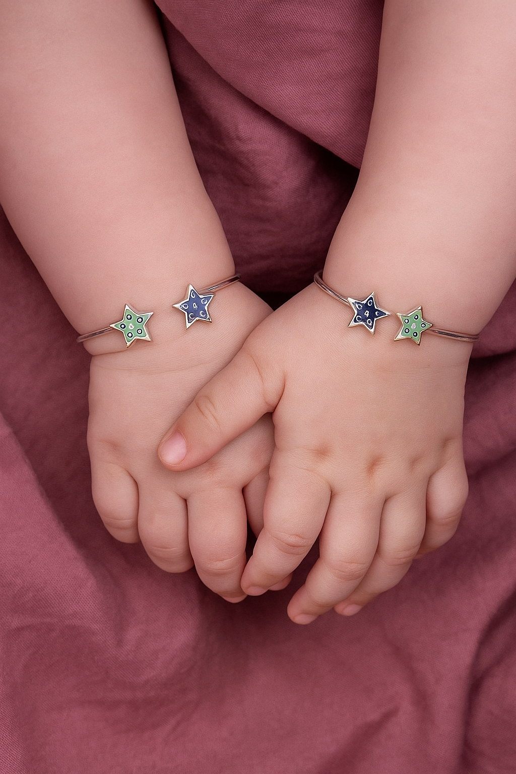 Silver Baby Twinkling Star Kada