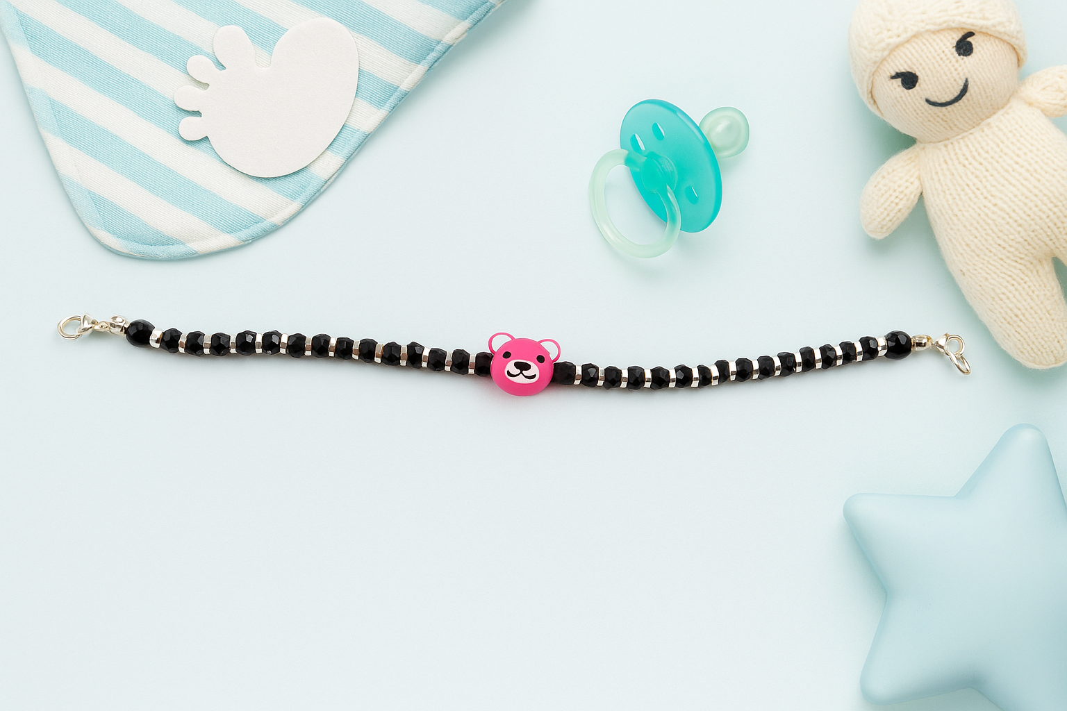 Pure Silver Teady Bear Bracelet