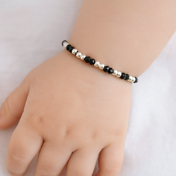 Pure Silver Delicate Beaded Bracelet