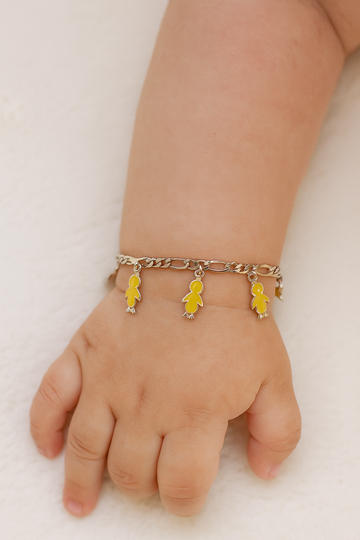 Silver Quack Charm Bracelet