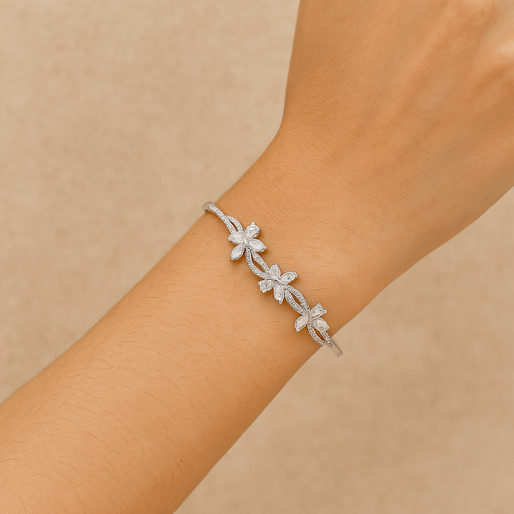 Silver Amber Light Kada