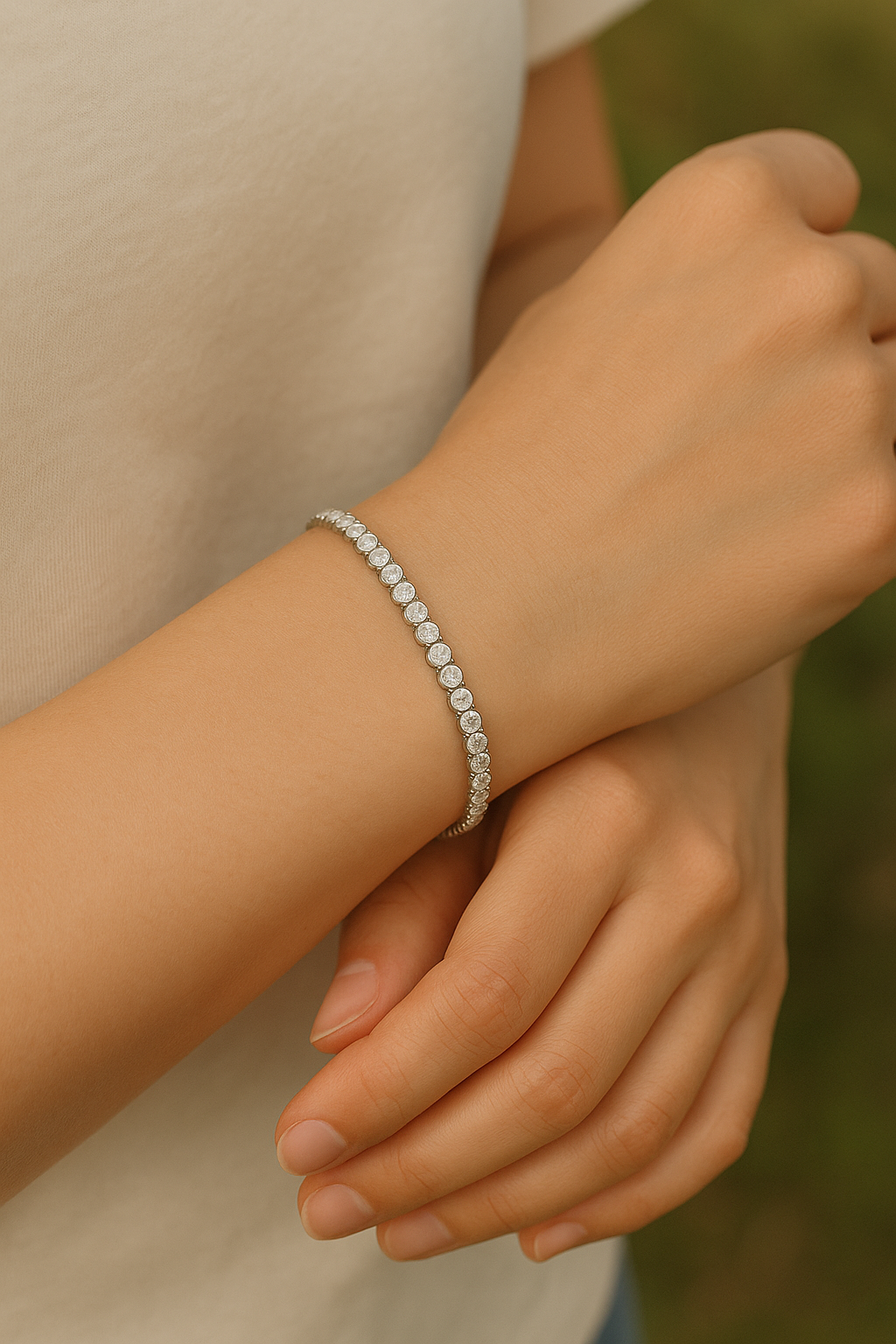 Silver Sparkle Tennis Bracelet