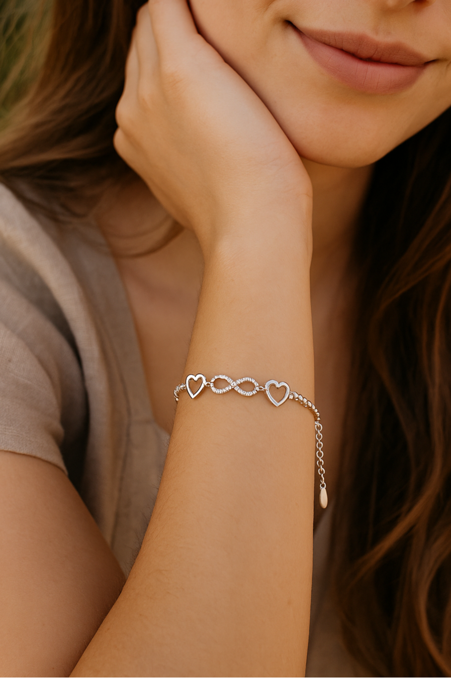Silver Infinity Love Bracelet