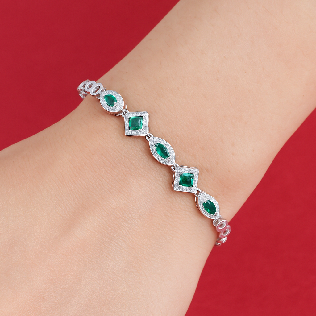 Silver Glamour Glow Bracelet