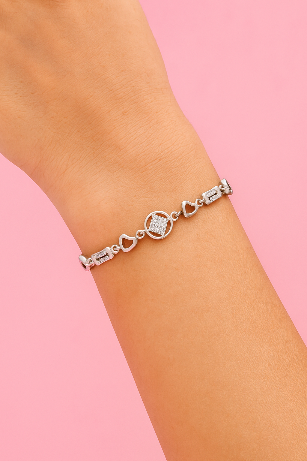 Silver Eternal Heart Bracelet