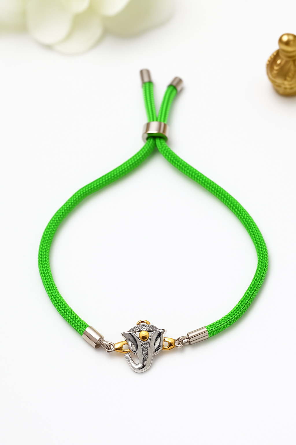 Silver Divine Grace Ganesha Rakhi