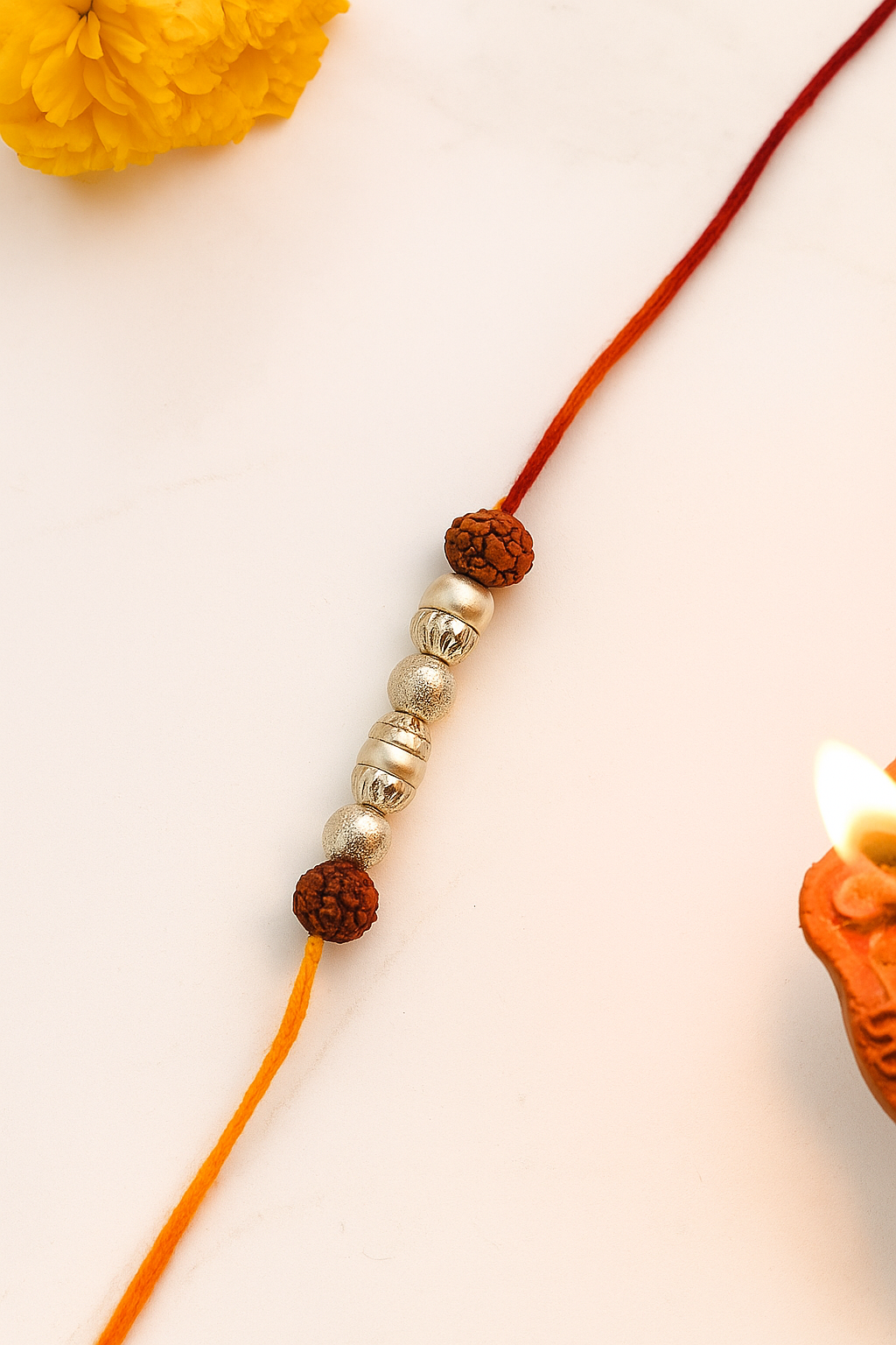 Silver Divine Rudraksha Heritage Rakhi