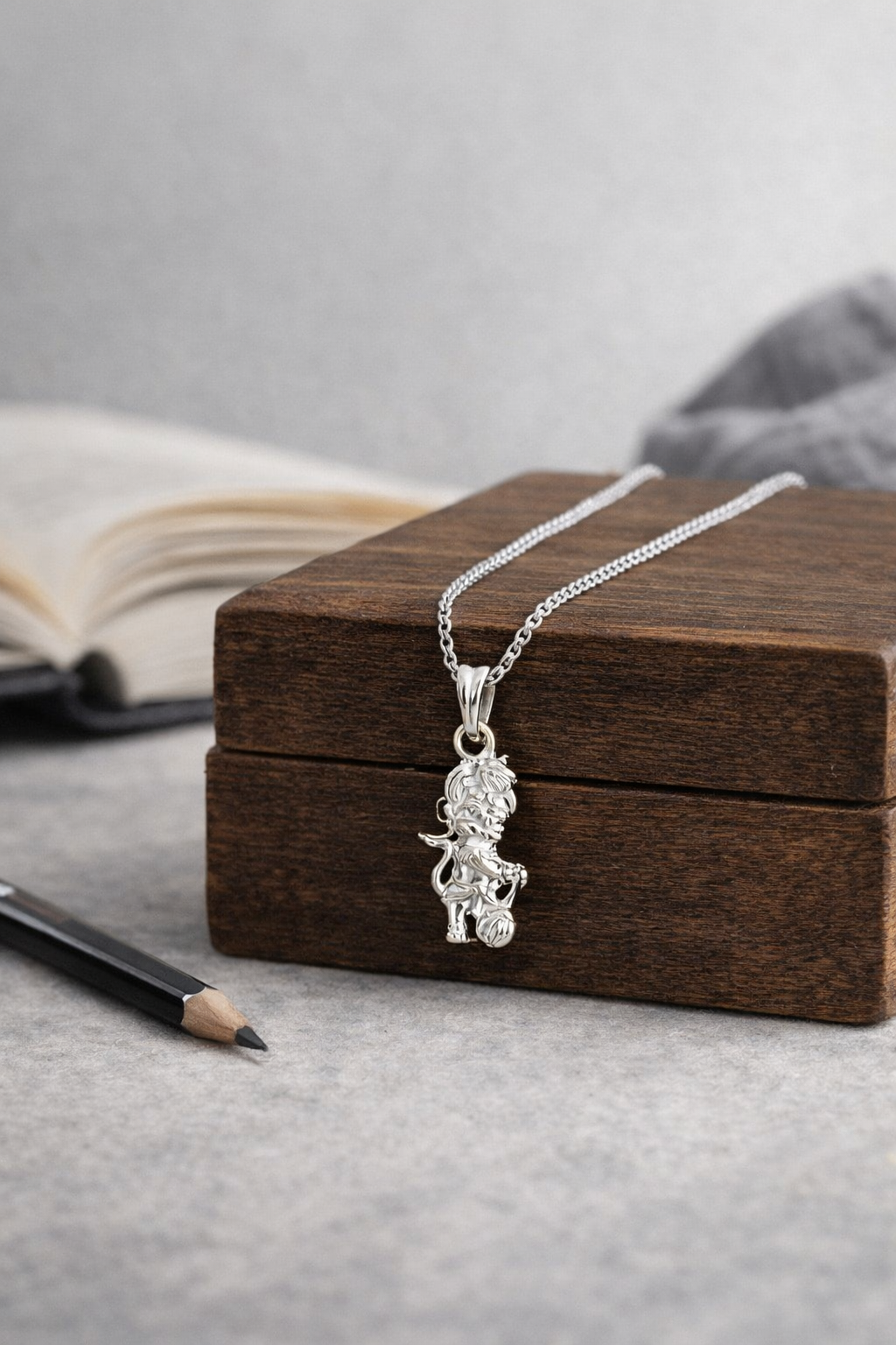 Bal Hanuman Silver Pendant