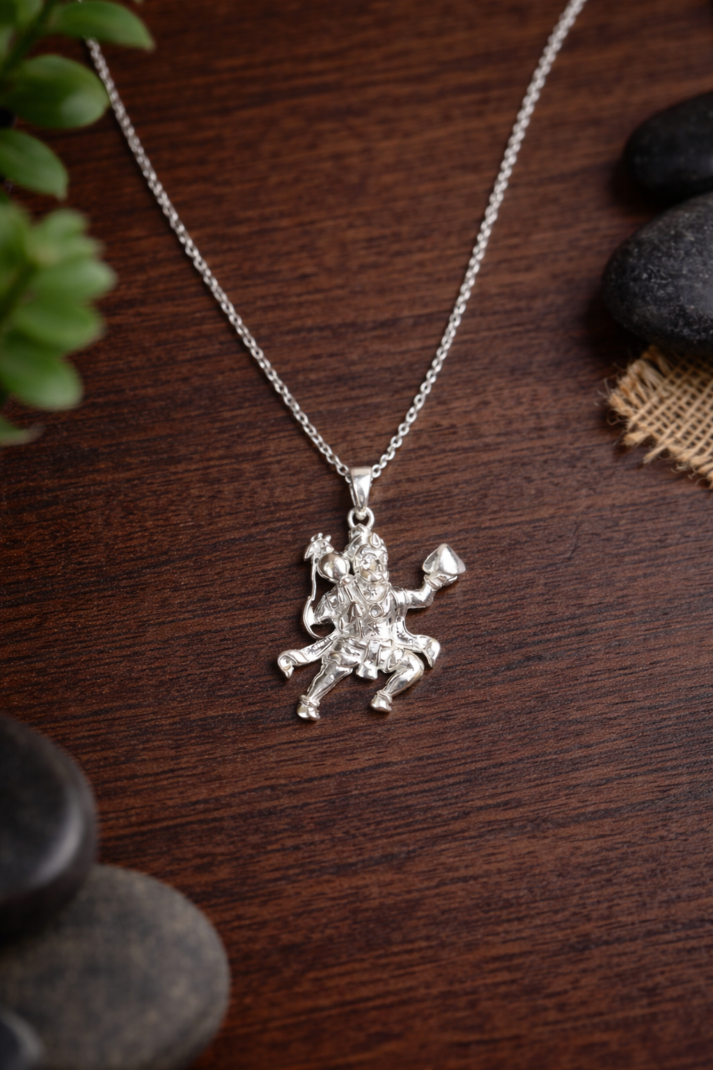 Sankat Mochan Hanuman Silver Pendant