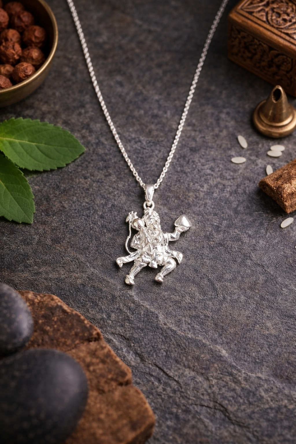 Sankat Mochan Hanuman Silver Pendant