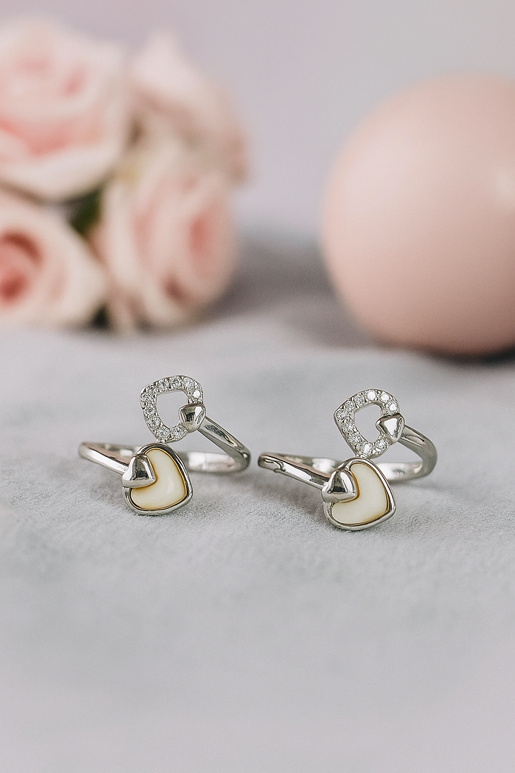 Double Heart Elegance Toe Ring