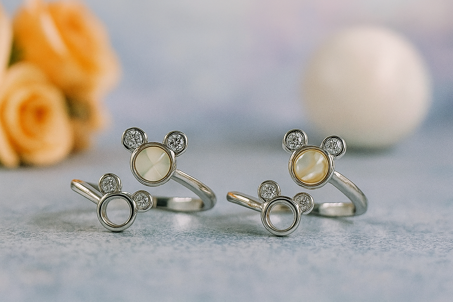 Mickey Charm Silver Toe Ring