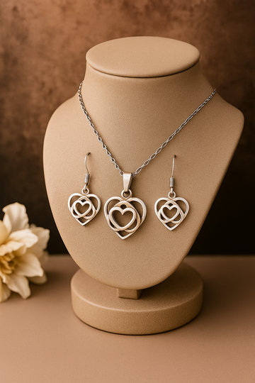 Silver Triple Love Chain Pendant