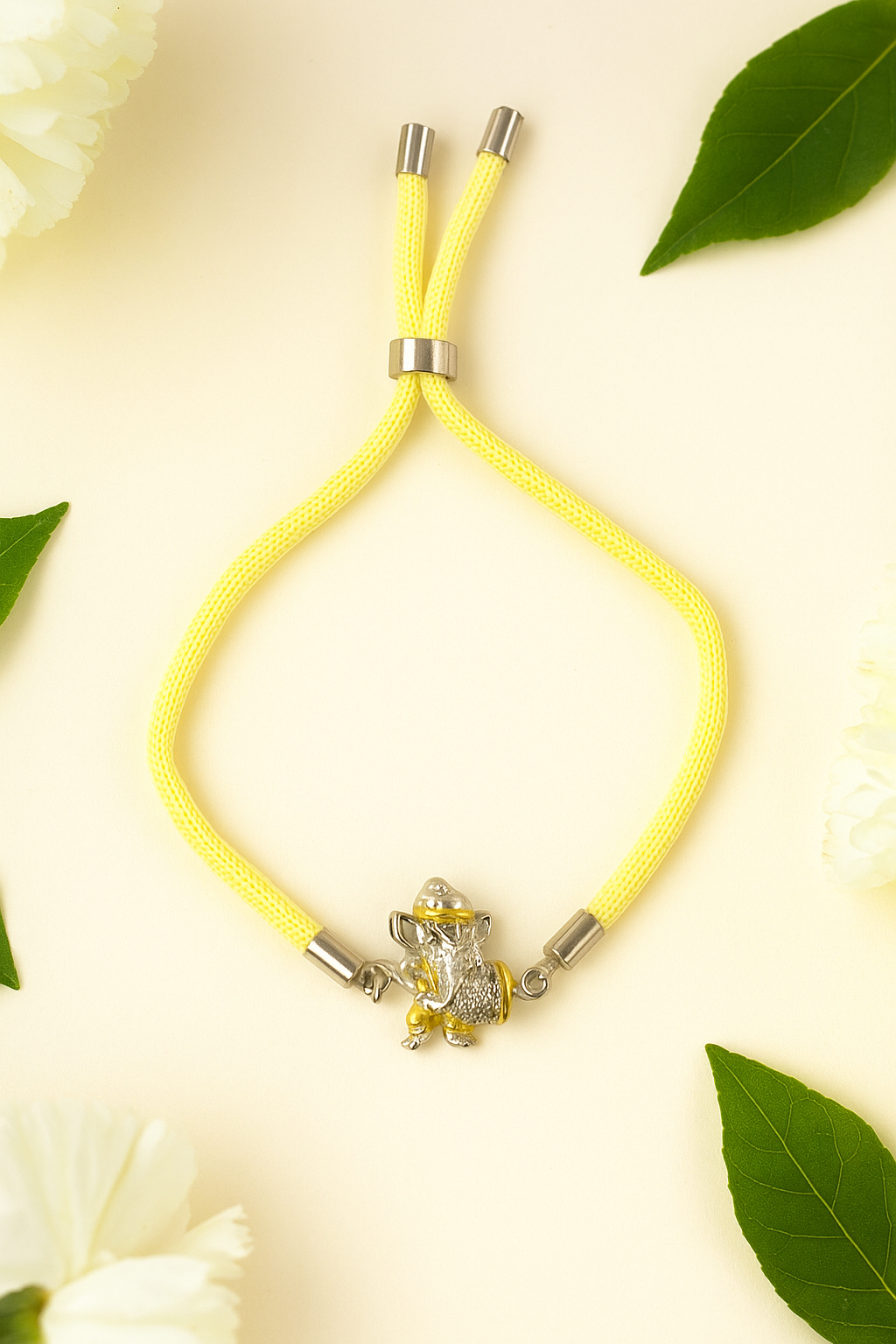Silver Ganesha Glow Rakhi