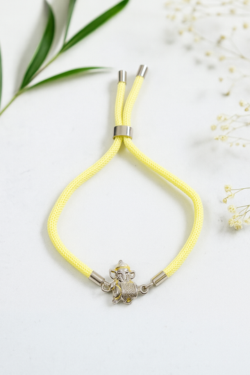 Silver Ganesha Glow Rakhi