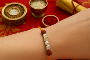 Silver Divine Rudraksha Heritage Rakhi