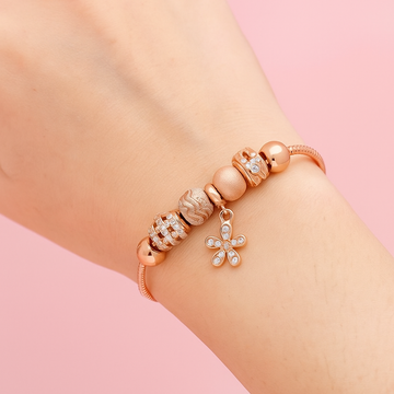 Silver Rose Gold Pandora Bracelet