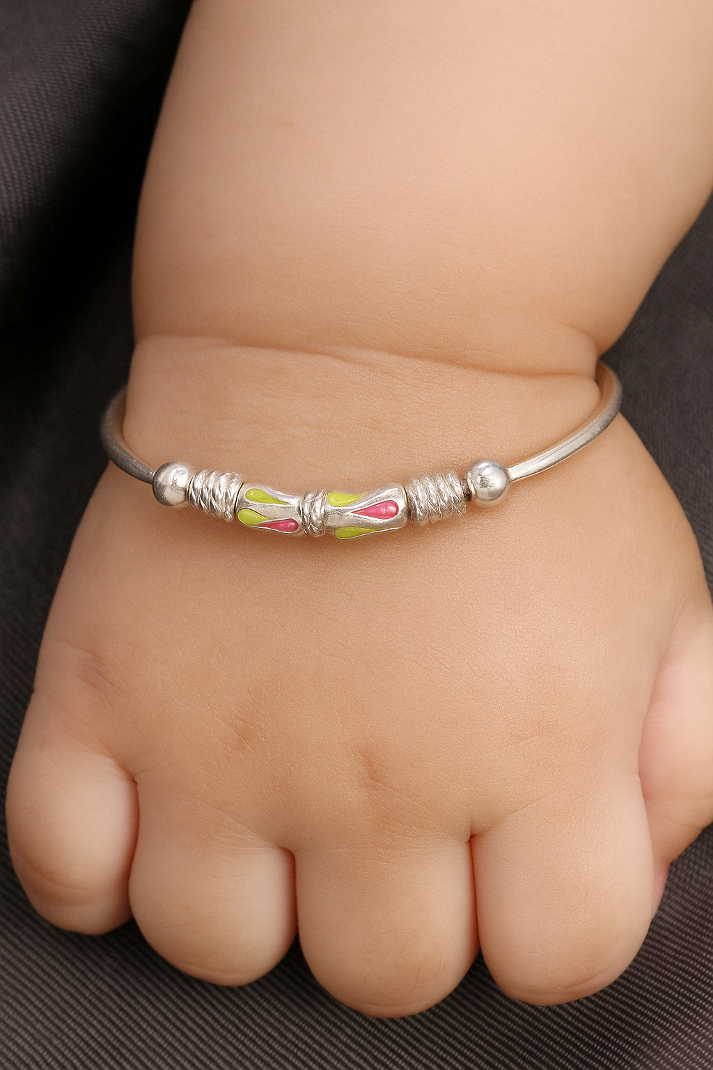 Silver Baby Shimmering Kada