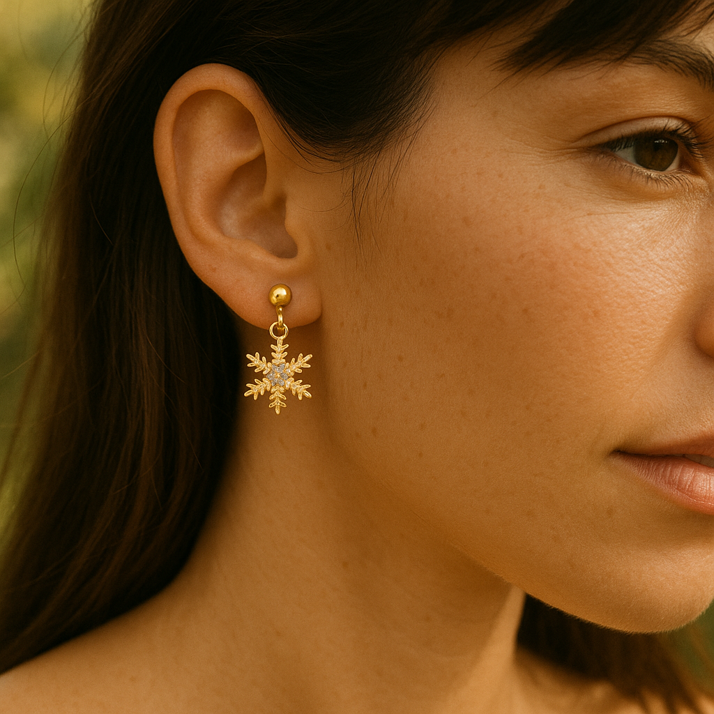 Golden Shinning Star Earring