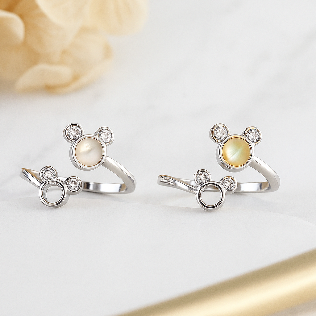 Mickey Charm Silver Toe Ring