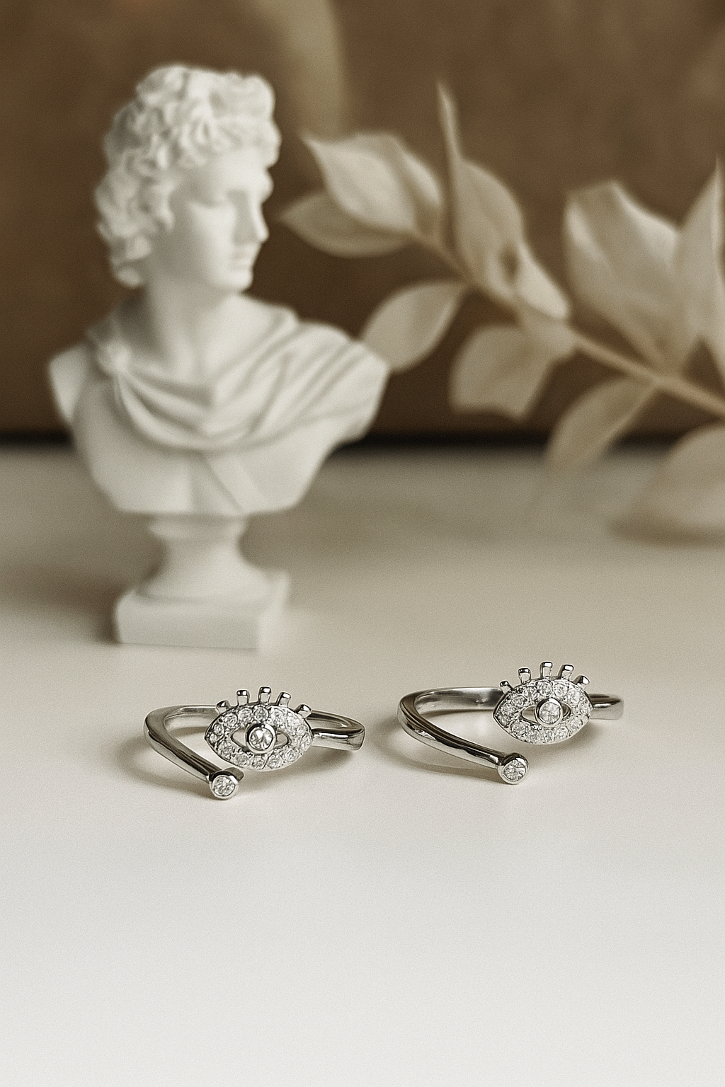 Evil Eye Sparkle Toe Rings