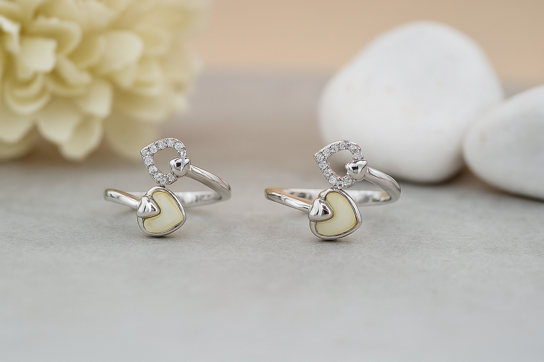 Double Heart Elegance Toe Ring