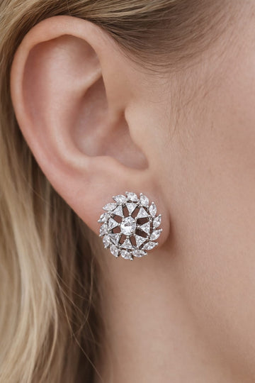 Crystal Crown Bloom Studs