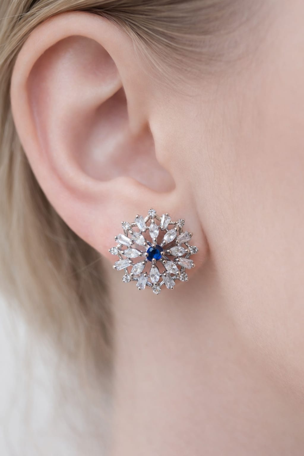 Midnight Frost Bloom Studs