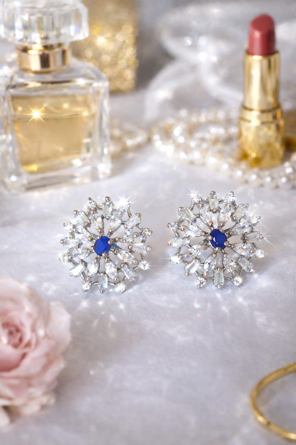 Midnight Frost Bloom Studs