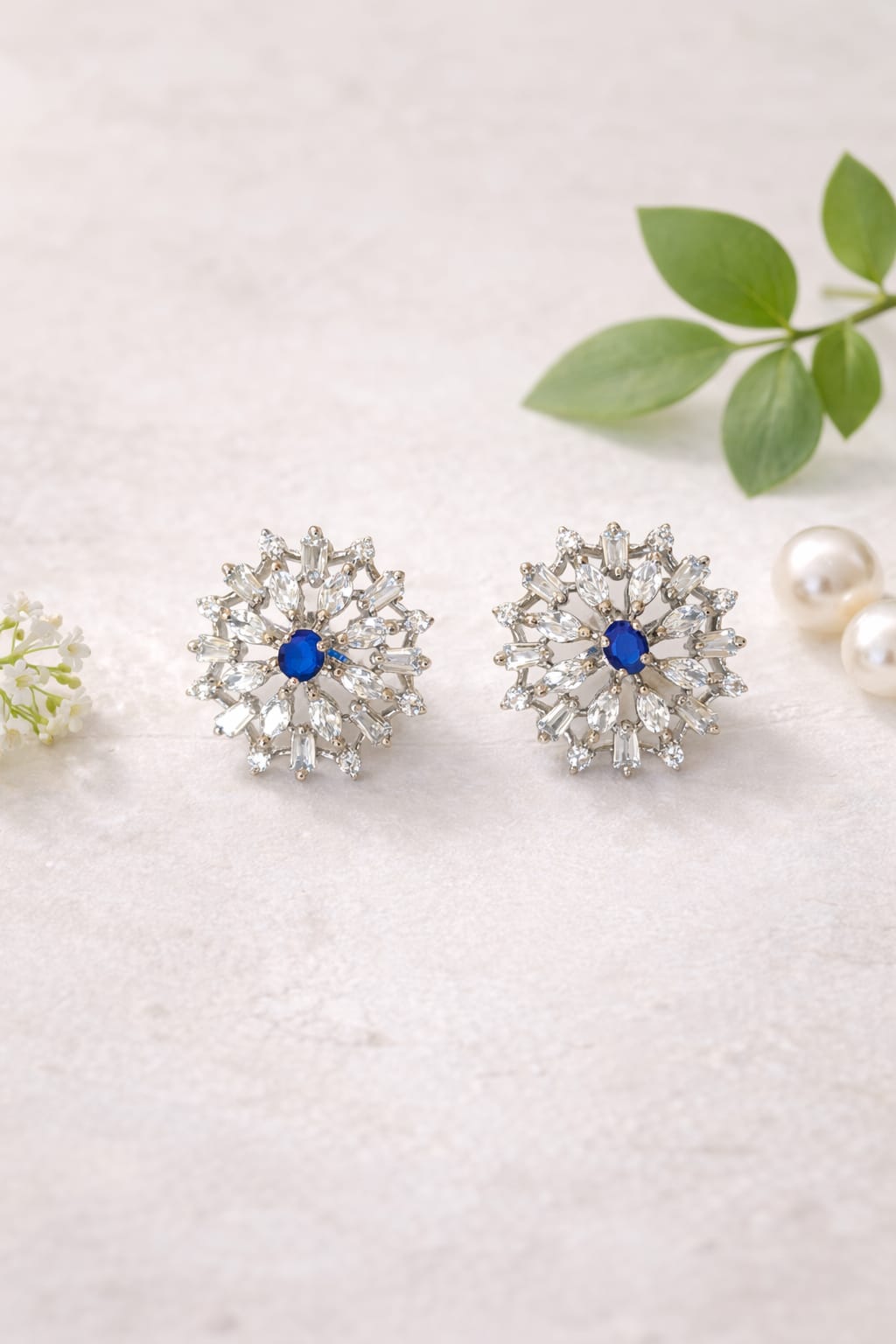 Midnight Frost Bloom Studs
