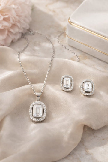 Champagne Glow Emerald Set